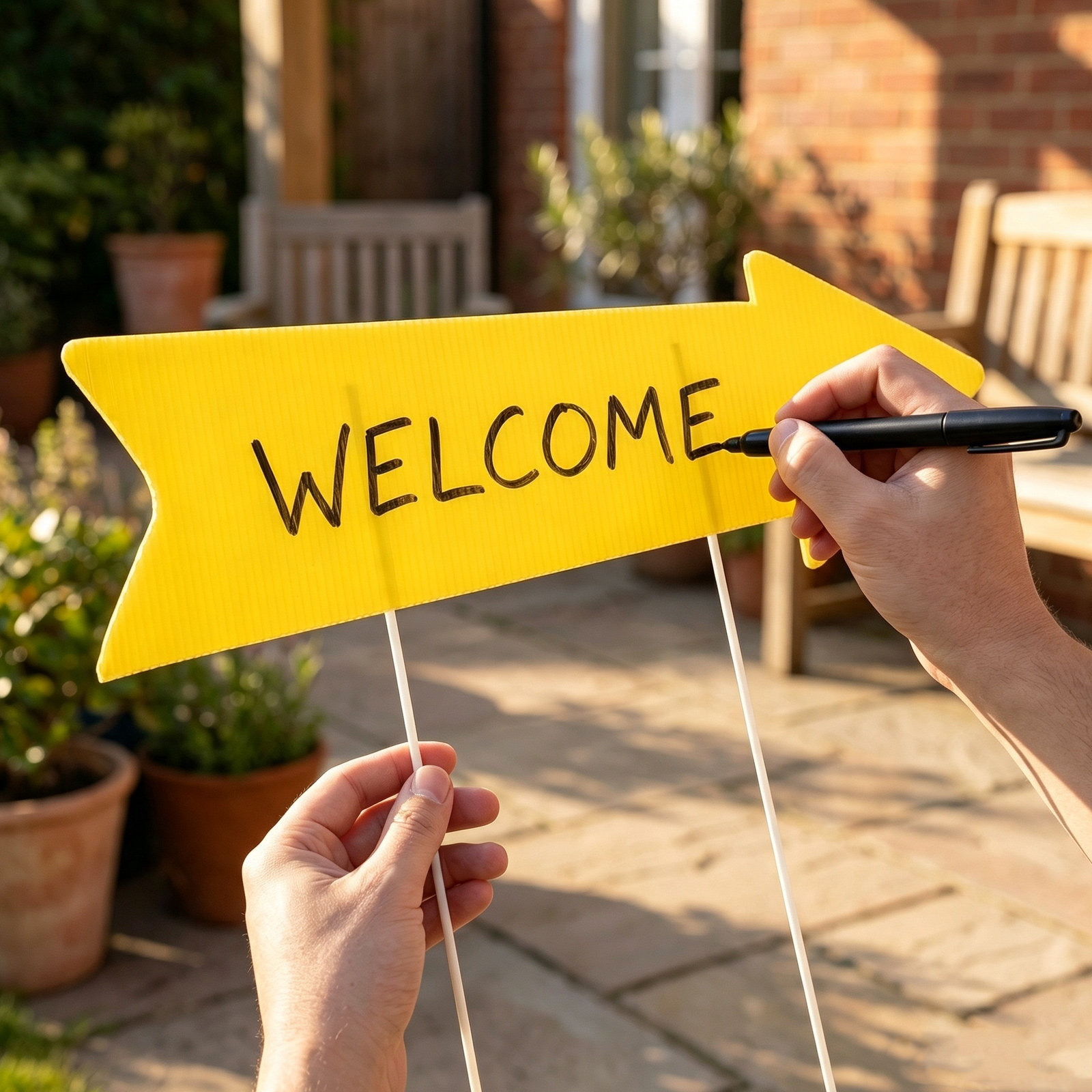 10개입 무지 노란색 화살표 표지판 골판지 플라스틱 야 - Yard Sign Blank 리뷰 및 가격